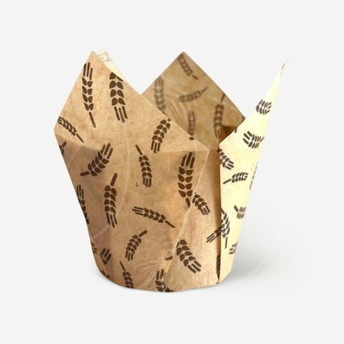 Капсула бумажная тюльпан Крафт "Колос" D50 H80 1 шт 