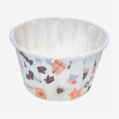 Капсула бумажная с подворотом "Зима" D50 H40 10 шт 