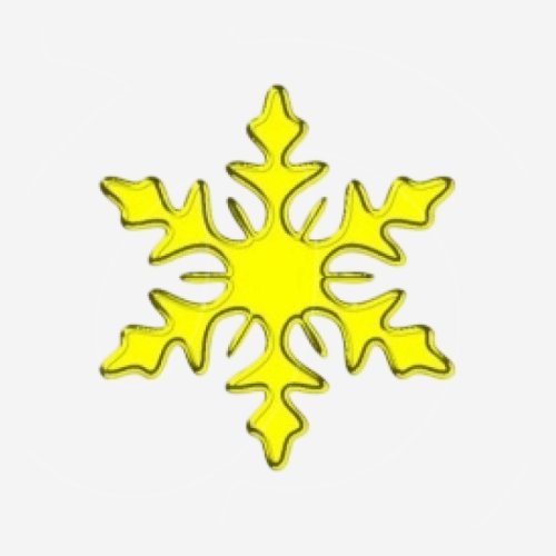 Топпер декоративный акриловый "Снежинка" Золото 3х3,5 см 