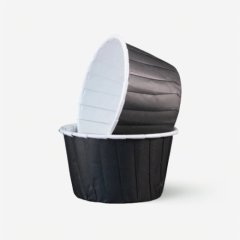 Капсула бумажная с подворотом Чёрная D50 H40 1 шт 850039