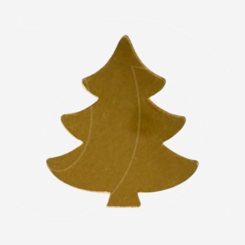 Топпер декоративный акриловый "Ёлка" Золото 4х4,5 см 