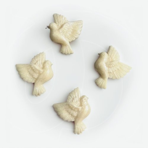 Фигурка из шоколадной глазури "Голуби" 4 шт ГФ8М2514011, ГФ8М2514011