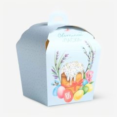 Коробка для торта/кулича с окном "Светлой Пасхи" 17х17х20 см 5372581