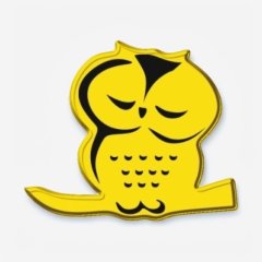 Топпер декоративный акриловый "Сова" Золото 5х4 см ТСК492