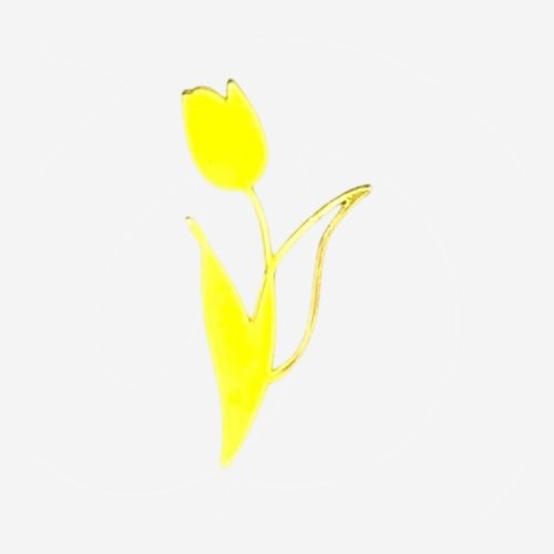 Топпер декоративный акриловый "Тюльпан" Золото 2х5 см 