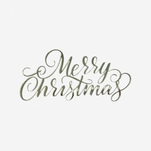Топпер декоративный акриловый "Merry Christmas" Серебро 12х6 см 