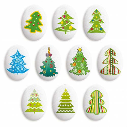 Медальоны Елочки 10 шт tp78289
