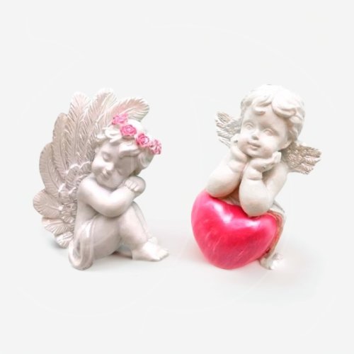 Молд силиконовый "Ангелочки с сердцем" 661406
