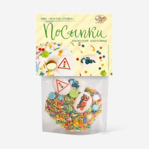 Посыпка кондитерская "Весёлая стройка" 60 г HK106814