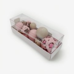 Набор фигурок из шоколадной глазури "Леопардовые шары" 