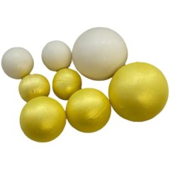 Набор шаров из шоколадной глазури бело-жёлтый 