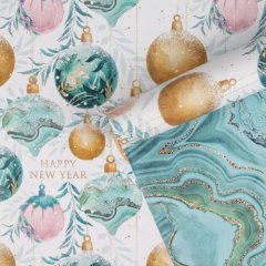 Бумага упаковочная "Ёлочные шары" 100х70 см 7067147	