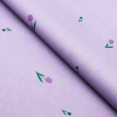 Бумага упаковочная Тишью "Тюльпаны сиреневые" 50х70 см 10 шт 9942635