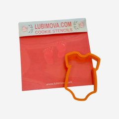 Вырубка пластиковая и трафарет LUBIMOVA "Боди с отпечатками ножек" LC-00004361	