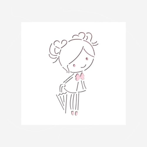 Трафарет кулинарный LUBIMOVA "Девочка с зонтиком" LC-00008329	