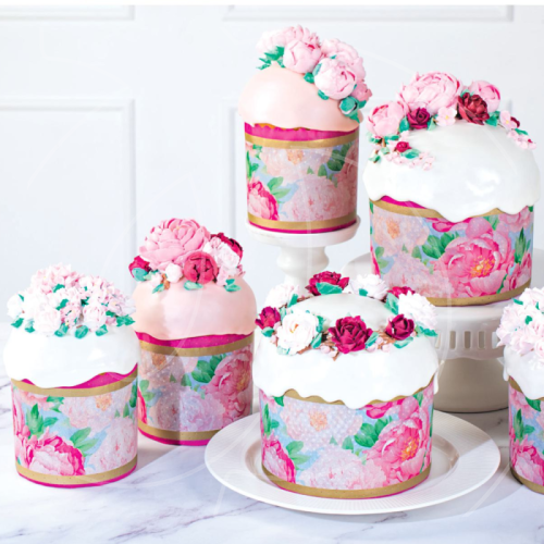 Форма для кулича "Пионы" D70 H85 10 шт 