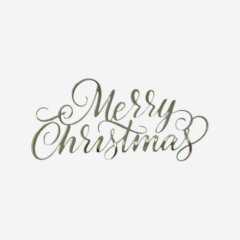 Топпер декоративный акриловый "Merry Christmas" Серебро 12х6 см 