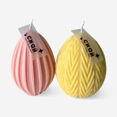 Свеча интерьерная "Пасхальное яйцо" 2 шт 