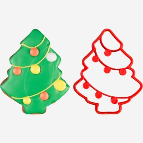 Вырубка пластиковая с оттиском "Ёлочка" 12 см 