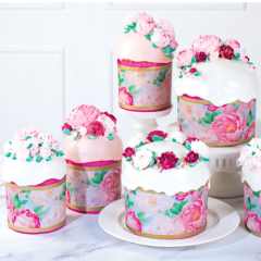 Форма для кулича "Пионы" D70 H85 1 шт 