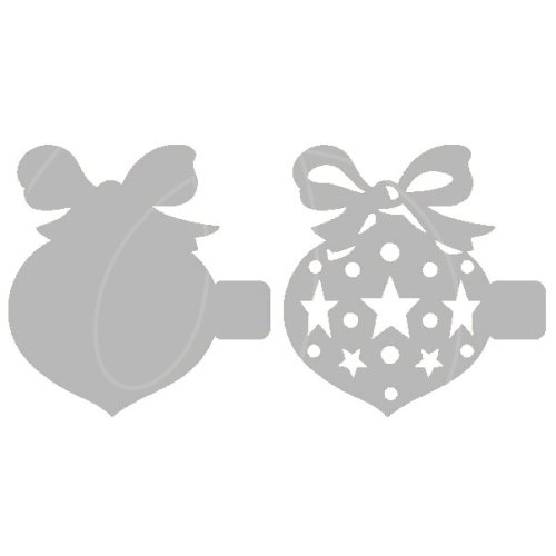 Трафарет кулинарный "Ёлочная игрушка" 2 шт КП-74