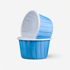 Капсула бумажная с подворотом Голубая D38 H30 25 шт 850075