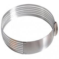 Форма металлическая для выпечки раздвижная Круг с прорезями H8 D24-30 см 1524019,  Хит-13