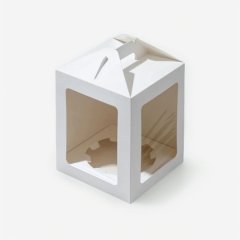 Коробка для кулича с ложементом белая 18х18х22 см ForG JUMPL L
