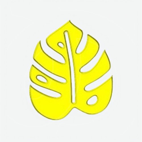 Топпер декоративный акриловый "Лист монстеры" Золото 4,5х3,5 см 