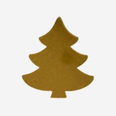 Топпер декоративный акриловый "Ёлка" Золото 4х4,5 см 