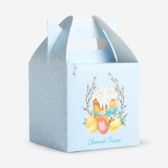 Коробка для торта/кулича с окном "Светлой Пасхи" 14х14х14 см 5372587