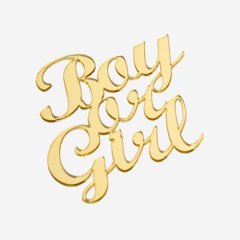 Топпер декоративный акриловый "Boy or Girl" Золото 7х7 см 551551