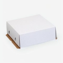 Коробка для торта белая 28х28х10 см 4517491