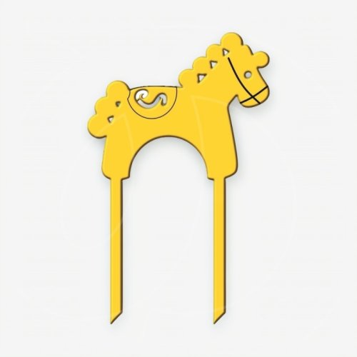 Топпер декоративный акриловый "Лошадка" Золото 9 см ТСК445