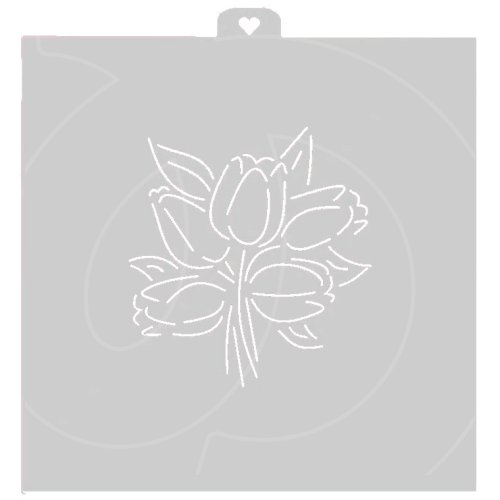 Трафарет кулинарный LUBIMOVA "Тюльпаны" LC-00004043