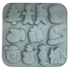 Форма силиконовая "Новогодние элементы" 