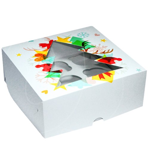 Коробка на 9 капкейков "Новый год" НКУ-30-НГ Ёлка